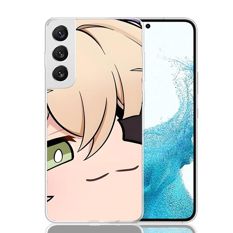 

Genshin Impact Cartoon Face Phone Case For Samsung Galaxy S26 Ultra S23 S24 S25 Edge S20 FE S21 S22 Plus Soft Print Shell Cover Samsung S24 Plus