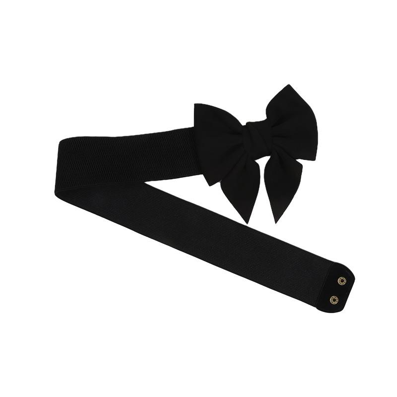1 Stück Neue Mode Elegant Große Schleife Elastische Gürtel für Damen Breiter Seitengürtel Kleid Damen Jeans Hosenbund Hosenzubehör 2025