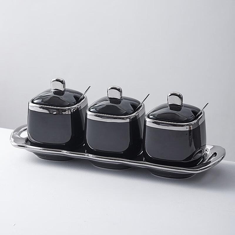 Nordic Light Luxury Ceramic Spice Jar Seasoning Jar Set