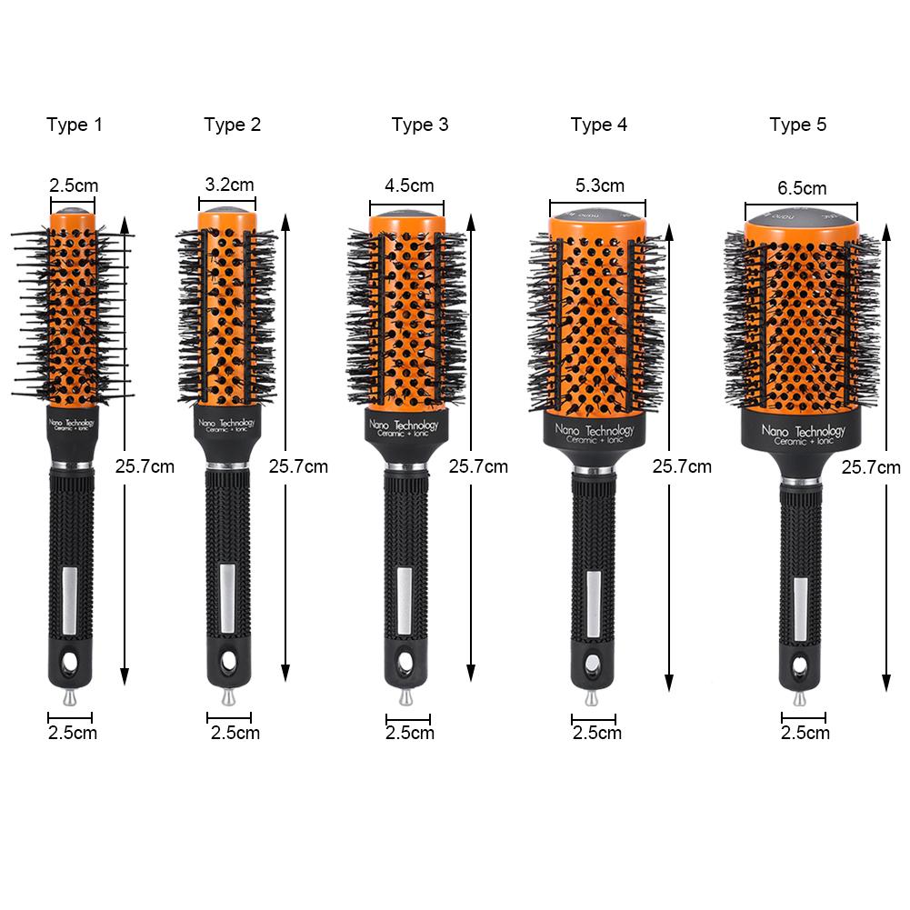 5 Rozmiarów Salonowa Okrągła Lokówka do Włosów Fryzjerska Grzebień Szczotka do Kręcenia Włosów Narzędzia do Stylizacji Fryzjerskiej