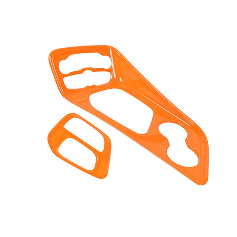 

Декоративная панель переключения передач ABS, наклейка на крышку, подходит для Dodge Challenge 2015 Up, аксессуары для украшения интерьера автомобиля оранжевый