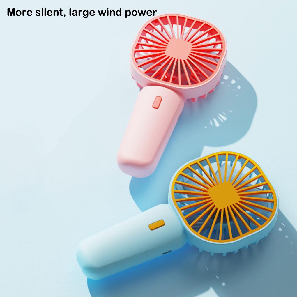 Mini Handheld Fan Usb Rechargeable Air Cooling Outdoor Long Battery Tabletop Gift for Travel Shopping Car Office