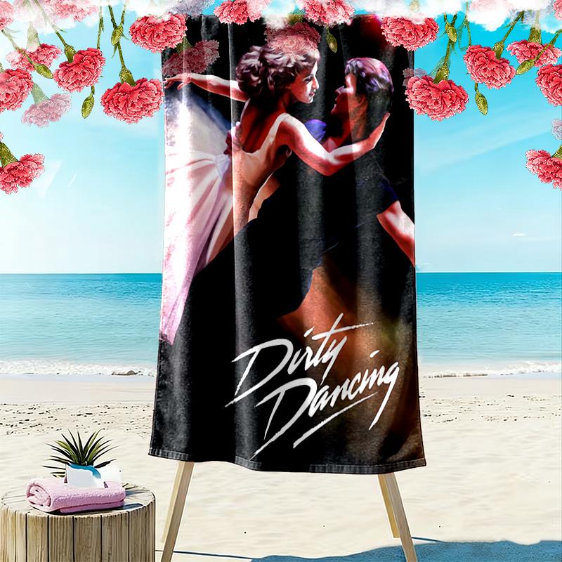 Dirty Dancing Print Beach Towel, Large Soft Quick Dry Towel for Beach Camping Swimming