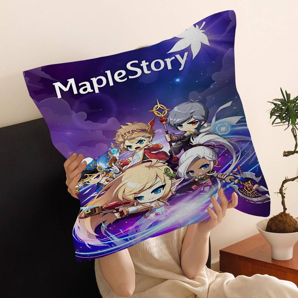 Game MapleStory Live Personalized Pillow Cover Kids Bedroom Wild Party Decor Pillowcase Kid Birthday Shower Gift