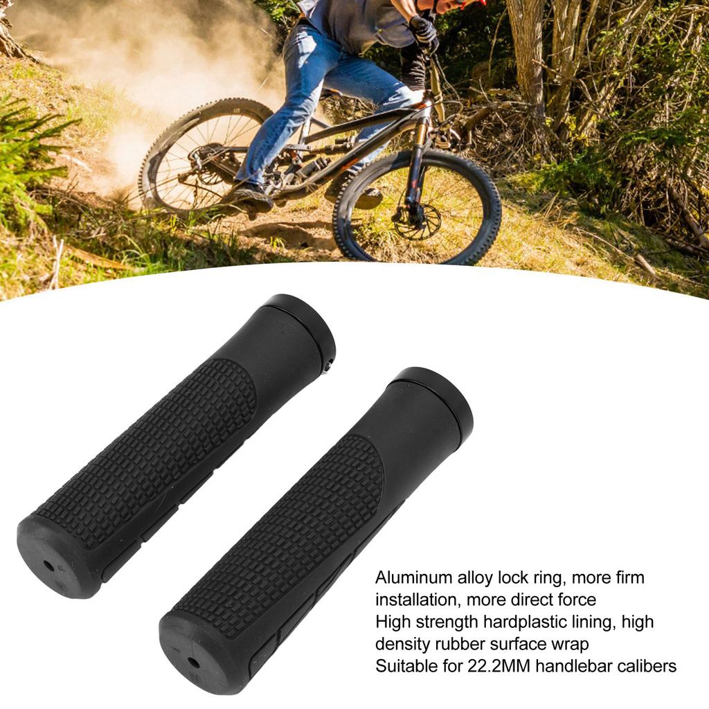2 PCS Bike Rubber Handlebar Grips Anti Slip Handlebar Cover Shockproof Mountain Bike Handles
