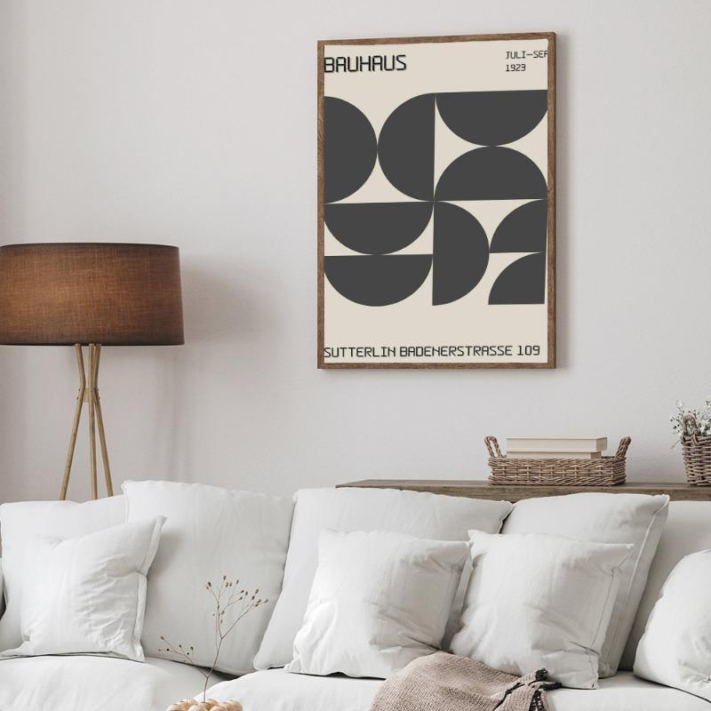 Modernist Bauhaus Geometric Canvas Vintage Posters Sticky Vintage Room Home Bar Cafe Decor Kawaii Room Decor