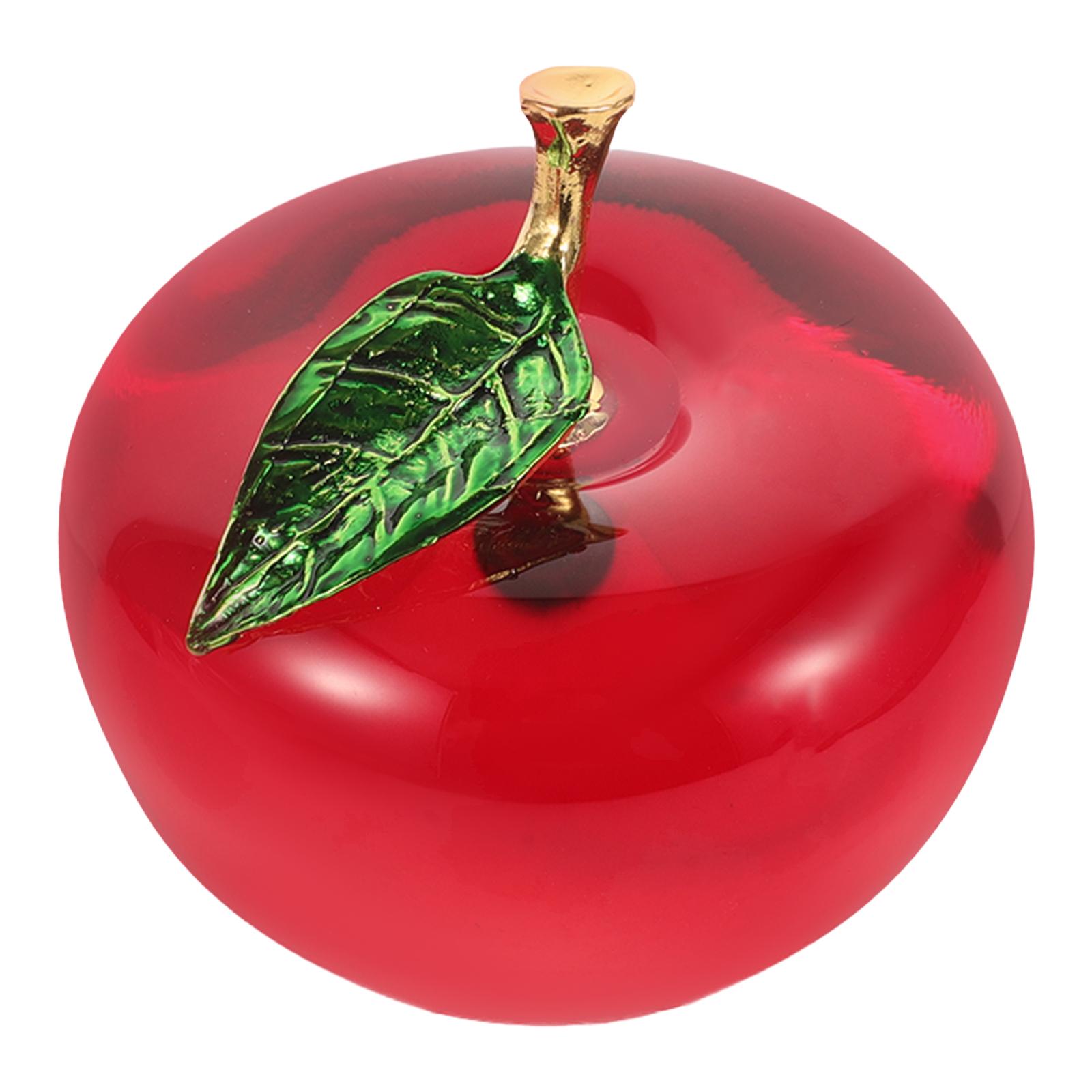 

Red Crystal Adornment Fruits Sculpture Statue Home Decor Car Interior nament Figurine Miniatures Crystal Figurine 5.00X4.50X4.50CM красный