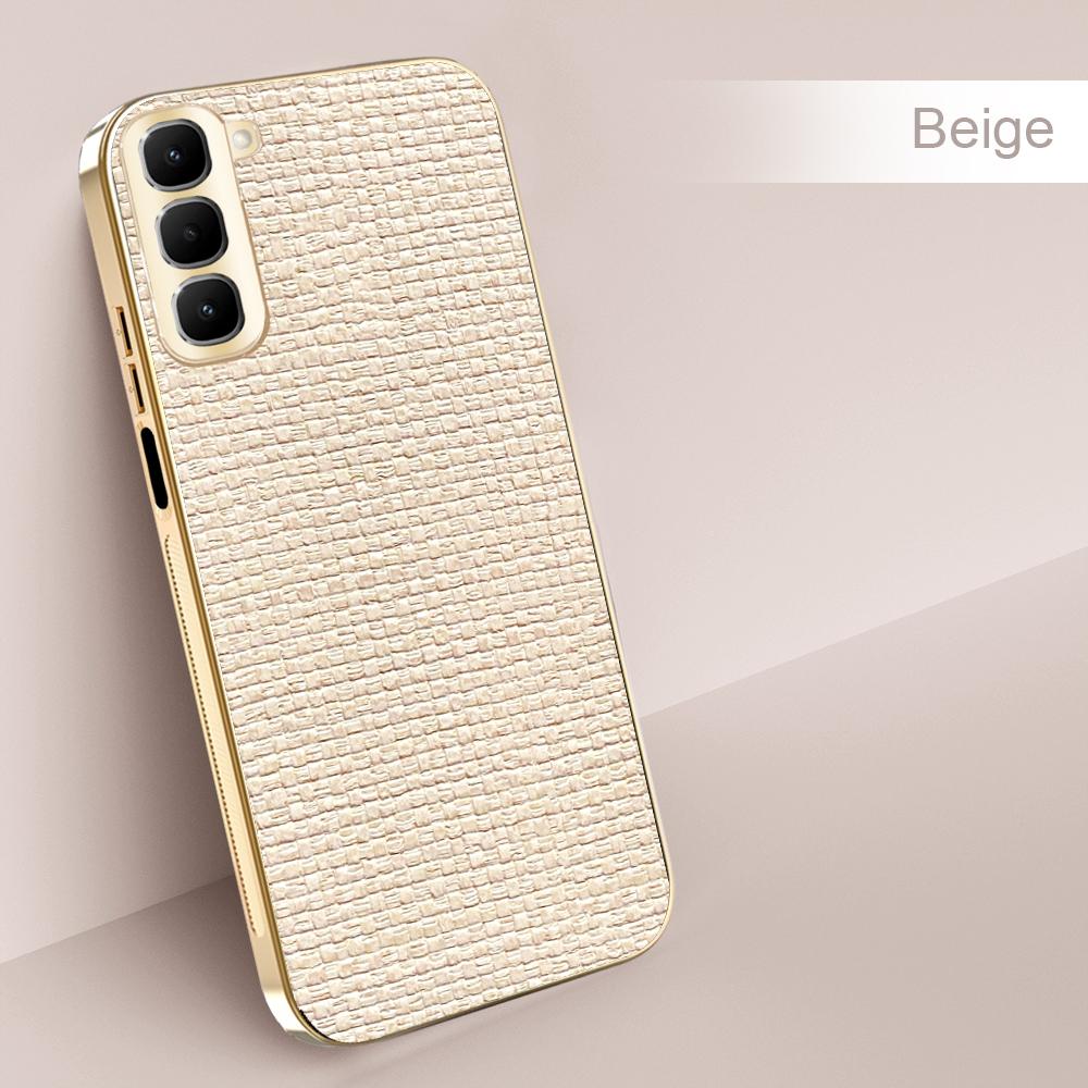 Luxury Elegant Woman Phone Case For Infinix Hot 70 60 Pro 60i 4G Electroplated Woven Camera Full-protect Anti-drop Protect Cover