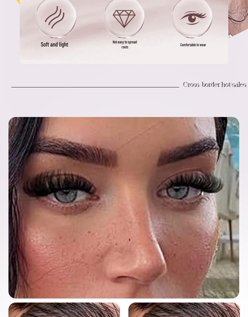 Cross-Border Natural Lower Eyelashes: Dense & Fairy-Style Mixed Pack with 33 Rows