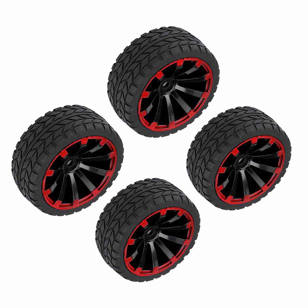 4pcs Set Tires Rubber Tyre Racing Off Road Vehicle Wheel Rim for RC 1:10 Car Part