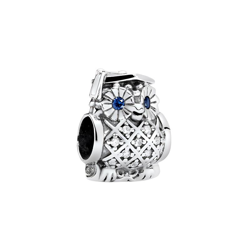 Pandora Women s DIY bracelet 925 silver beads can be freely matched with owl silver 791502NSB серебряный