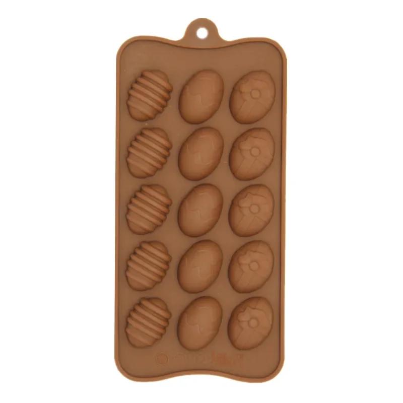 15 Holes Easter Eggs Chocolate Molds Silicone Form Cake Molds Bakeware Baking Dish High Temperature Kitchen Cake Accessories