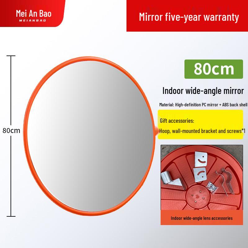 Wide-Angle Convex Traffic Mirror for Outdoor & Indoor Use, Anti-Theft, Garage & Road Safety