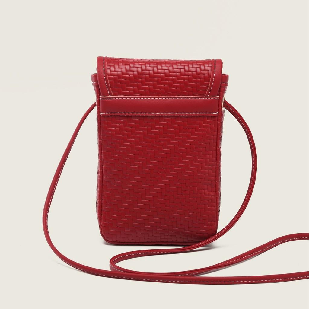 IELGY Ladies Messenger Bag - Fashion Retro Woven Design for Phones