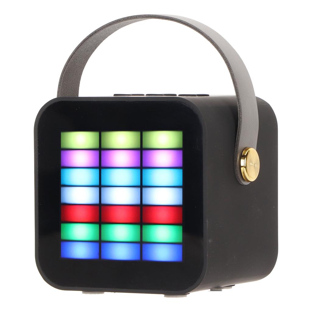 Children Mini Karaoke Machine BT 5.3 LED Lighting Effects Wireless Bluetooth Speaker with 2 Micropho