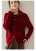 2024 Autumn/Winter Women's Long Sleeve Cashmere Knit Cardigan - Loose Fit Zipper Retro Fashion Jacket