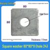 Black Carbon Steel Square Gasket with Hole