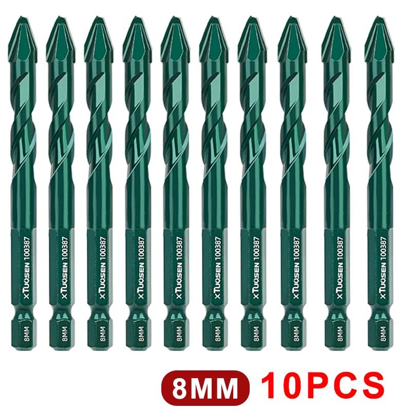 High-Hardness Skew Head Professional Eccentric Drill Bits for Tiles/ Glass/Metal/Wood Drilling Tools 6-12mm Drill Bits Set