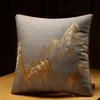 Sofa Throw Pillow Pillowcase Soft Silky Feeling Backrest Cushion Cover Living Room Luxury Decor Chinese Shanshui Embroidery