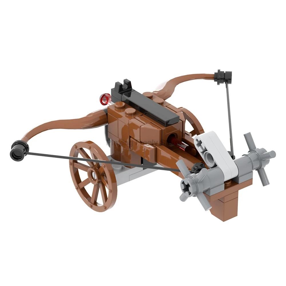 MOC Mittelalterliche Kriegssteine Kanonenwagen Waffe Katapult Armbrust Kompatible Figur Bausteine Spielzeug Für Kinder Erwachsene Freunde Geschenke