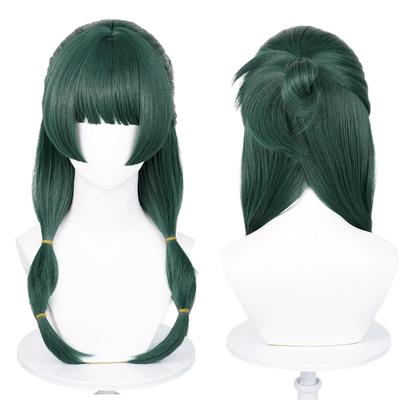 Anime Maomao Cosplay Pruik 50cm Lang Donkergroen Mao Mao Pruiken Hittebestendig Synthetisch Haar Maomao Cosplay Pruiken