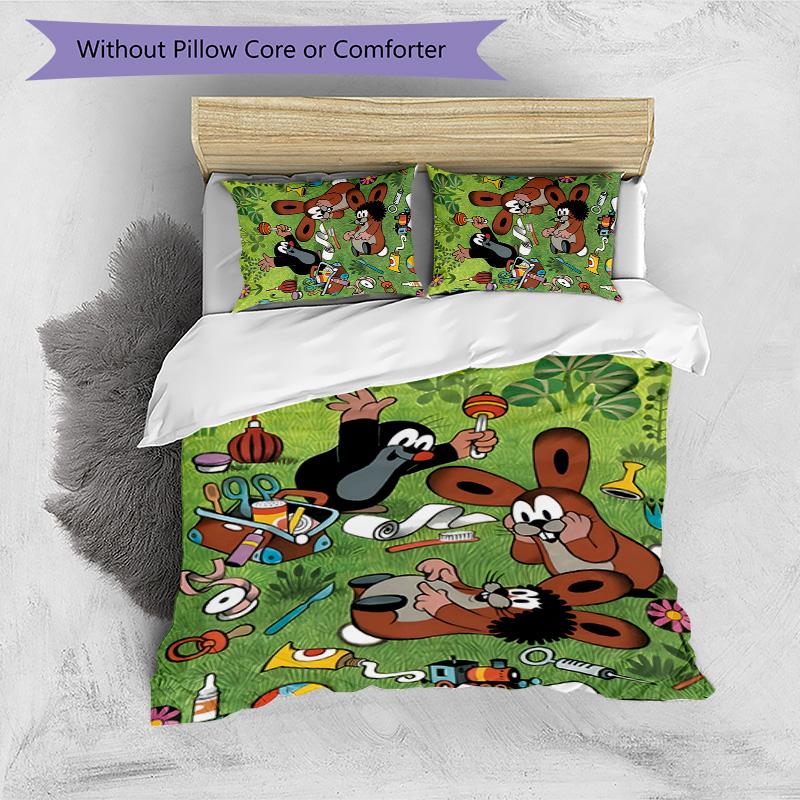 KRTECEK 3pcs Bedding Set Duvet Cover Closure Includes 1 Duvet Cover & 2 Pillowcases for All Seasons Bedroom Home Dorm Decor