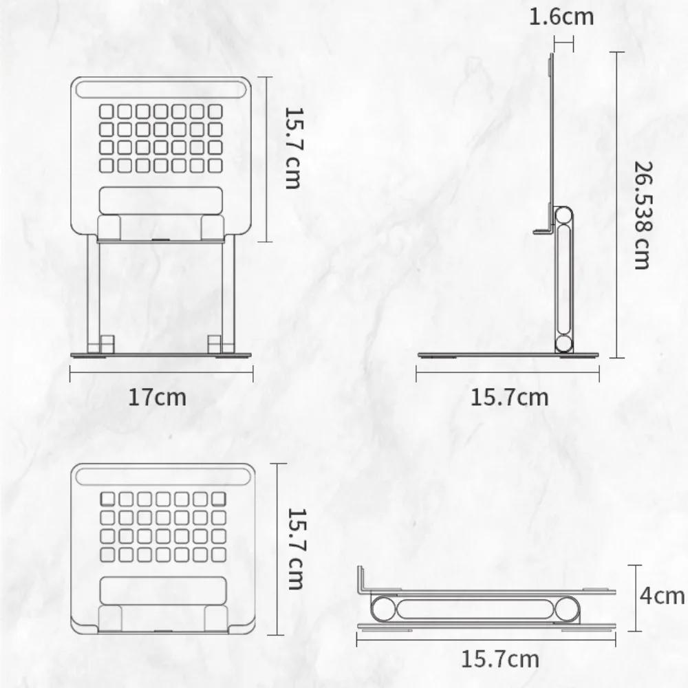 Foldable Mobile Phone Tablet Stand 360° Rotating Bracket Hollow Out Design Metal Scalable Bracket Portable Home Office Supplies