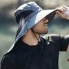 1pc Men's Sun Protection Fishing Hat with Face Cover - UV Shield for Summer & Mountaineering