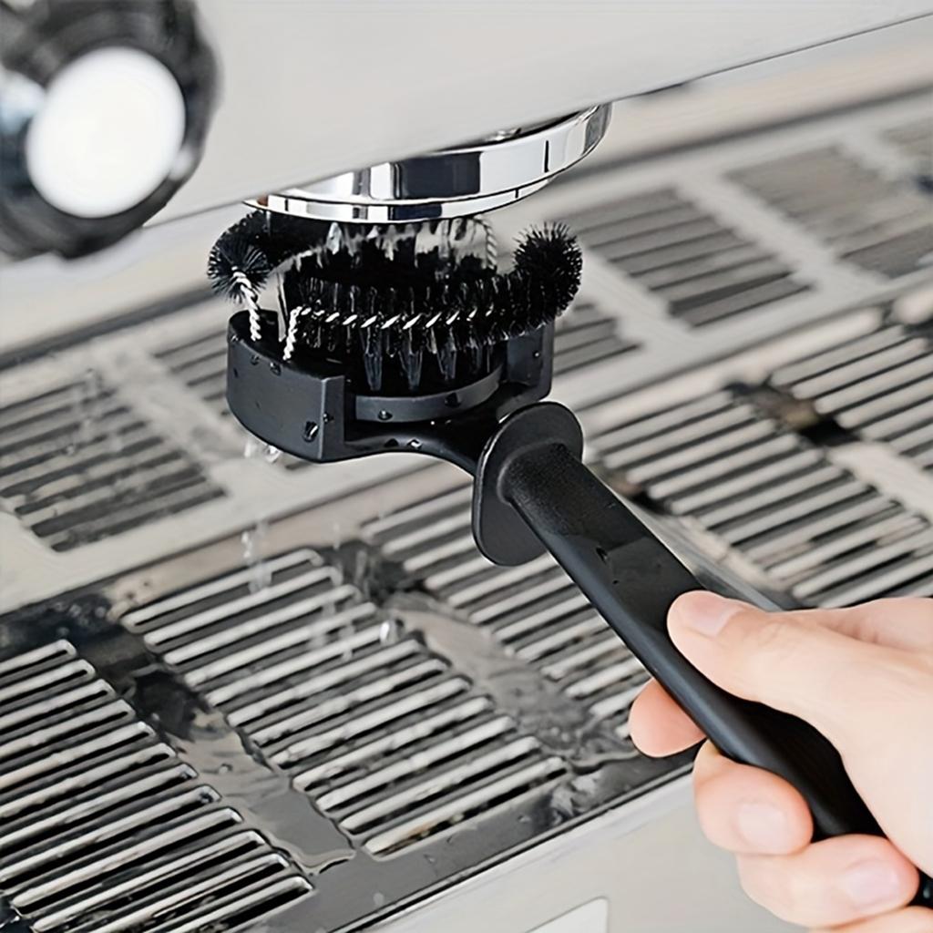 Espresso Machine Cleaning Brush for Portafilter Group Head with Durable Handle and Multi-Angle Bristles for Thorough Coffee Residue Removal