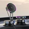 15W Foldable Rotating Alloy Car Wireless Charger with Magnetic Vacuum Suction Phone Holder