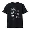 Garment Dyed T Shirt with Ratz One Frog Rat Pattern Print for Casual Fashion Vintage Washed Soft Designer Clothes Stylish