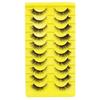 European Natural 3D False Eyelashes with Curled Stiff Stem - Dense, One-Piece Whole Strip