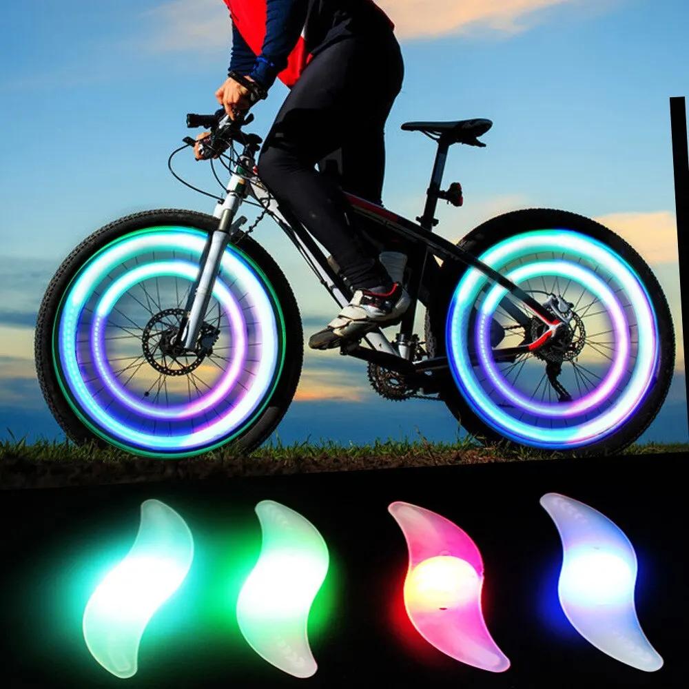 Buntes Fahrradrad Speichenlicht Wasserdichtes MTB Balancefahrrad Licht LED Reifen Reifen Blinklichter Warnung Fahrradlampe
