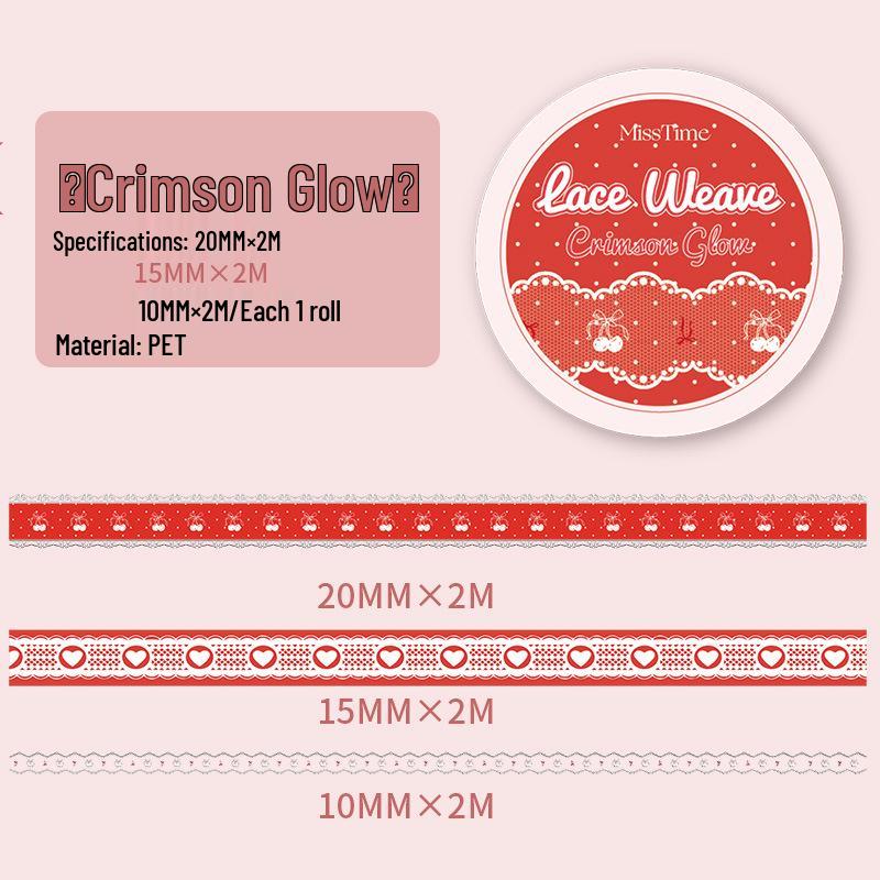 

Xu Rou Ribbon Series Lace PET Tape: Journal Stripes & Decorative Collage Material, 6 Styles