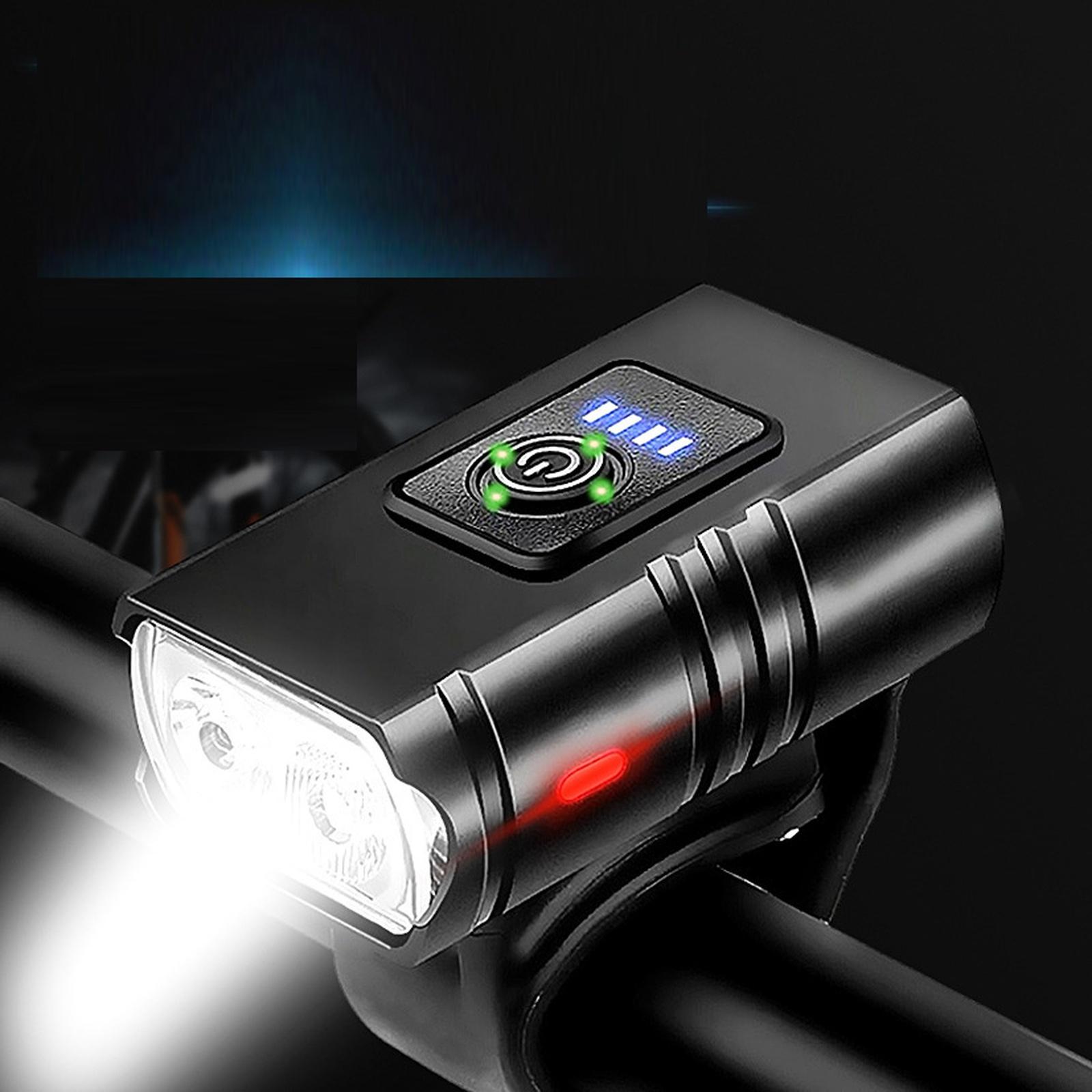 

Aluminum Alloy Bike Light Set Bright Front Headlight & Rear Tail Light for Road/Mountain Bikes One Size