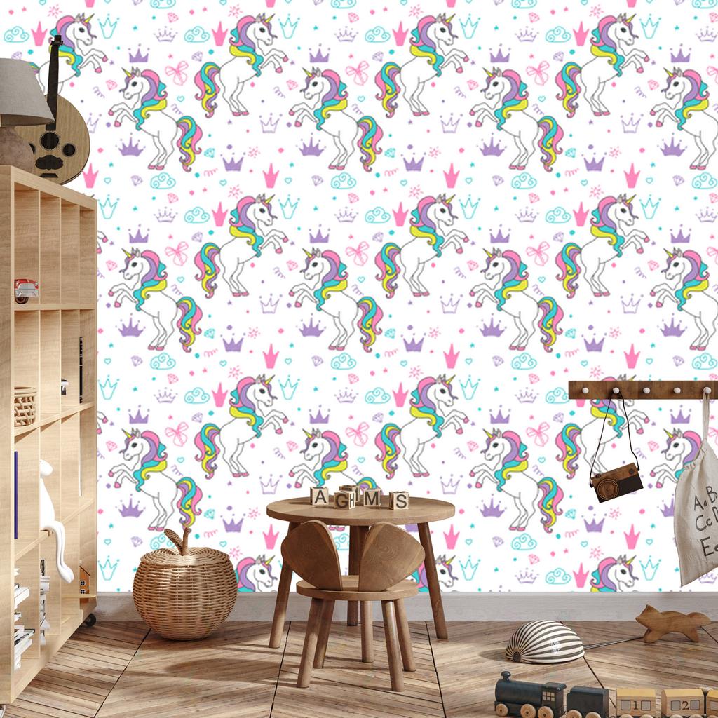 Colorful Unicorns Wallpaper for Living Room and Bedroom 50x1000
