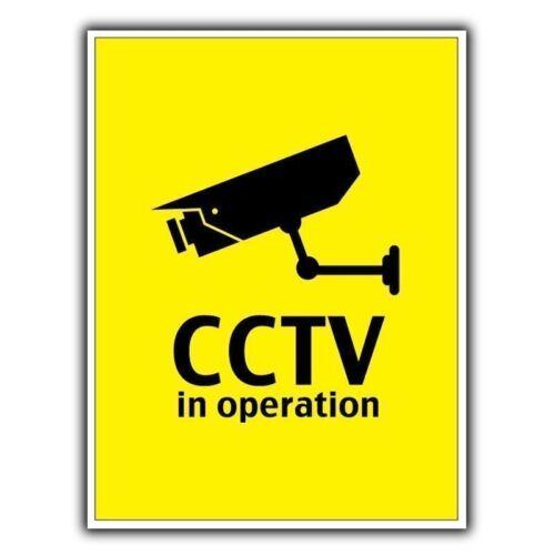 CCTV IN OPERATION Security Camera METAL SIGN WALL PLAQUE X cmXcmAluminum