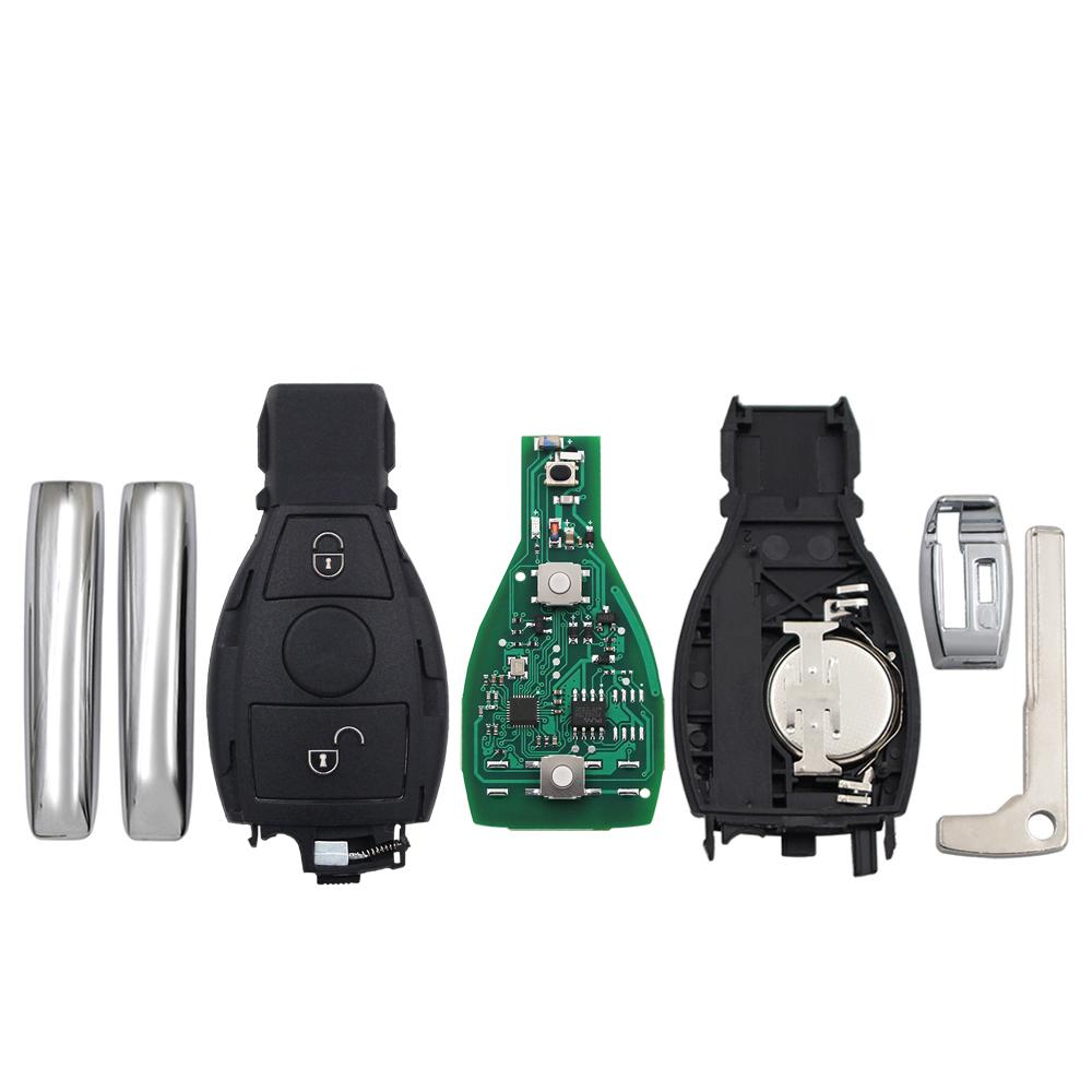Ecusells 2 Button Smart Remote Car Key 315Mhz 433Mhz NEC BGA Style  for A E S G CLK SLK ML Class 2000+ Uncut Blade
