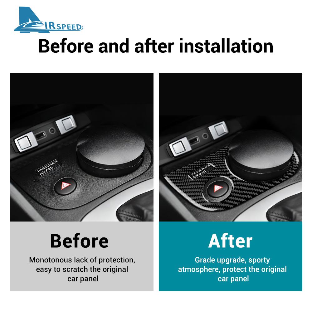 Gjbn8 Real Soft Carbon Fiber Sticker For Seat Leon 1M MK1 2005 2006 2007 2008 2009 2010 2011 2012 LHD RHD Car Cup Holder Accessories