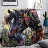 1Pc Cartoon Print Flannel Blanket, High Quality Comfortable for All Seasons, Home Decor, Warmth and Comfort, Perfect for Christmas Birthday Gift