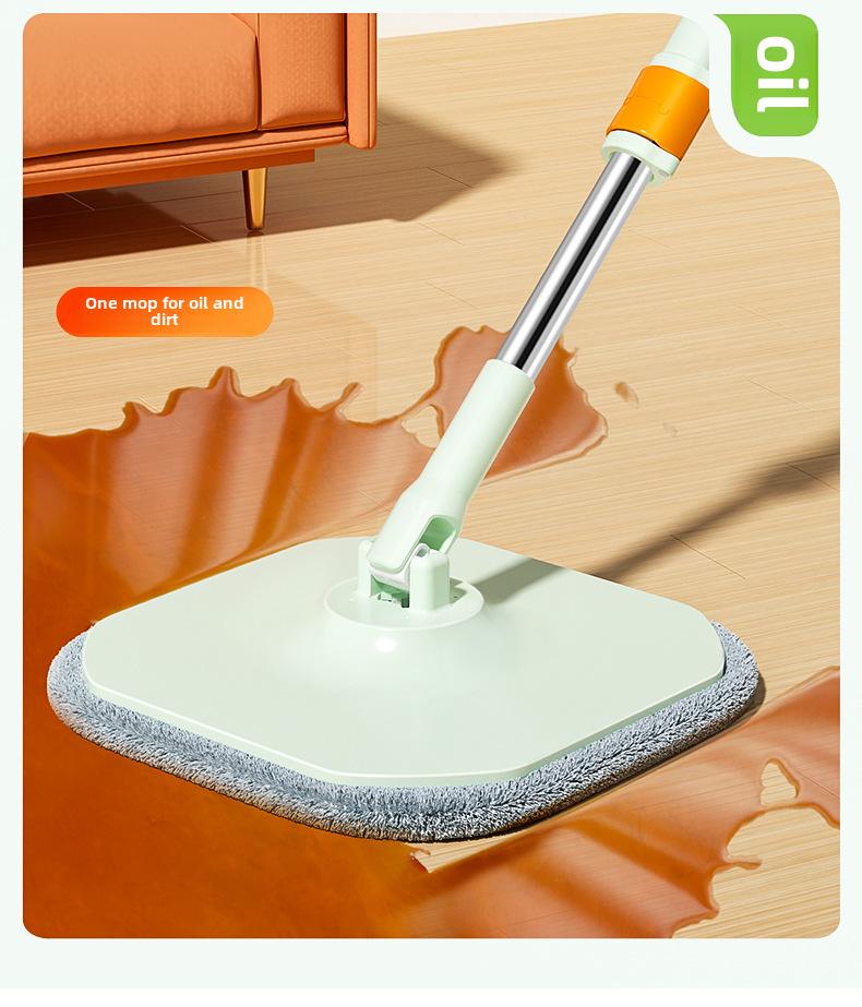 Hands-Free Spin Mop: Wet & Dry Flat Mop with Bucket - Water-Absorbent, One-Wipe Clean for Home