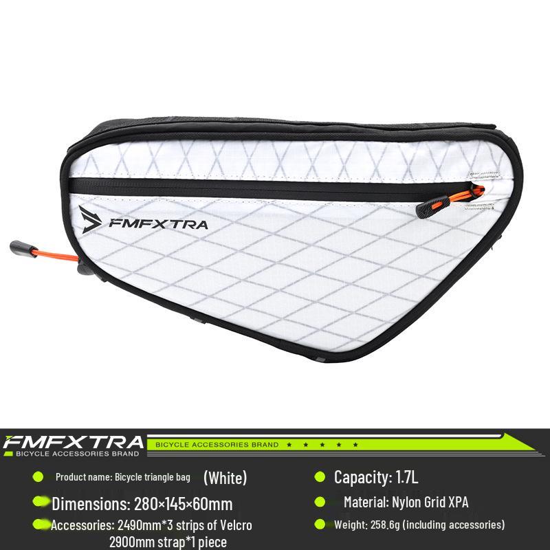 1.7L Nylon Bike Triangle Top Tube Bag for Mountain & Road Cycling