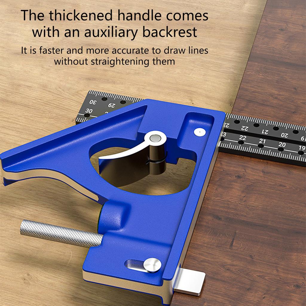 Multiple Purpose Aluminum Measuring Instrument Adjustable Angles Square with Hole Designs Upgrades for Construction Projects