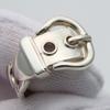 Used HERMES Ring Diane EU#52 53 Silver925 6.5g Silver belt