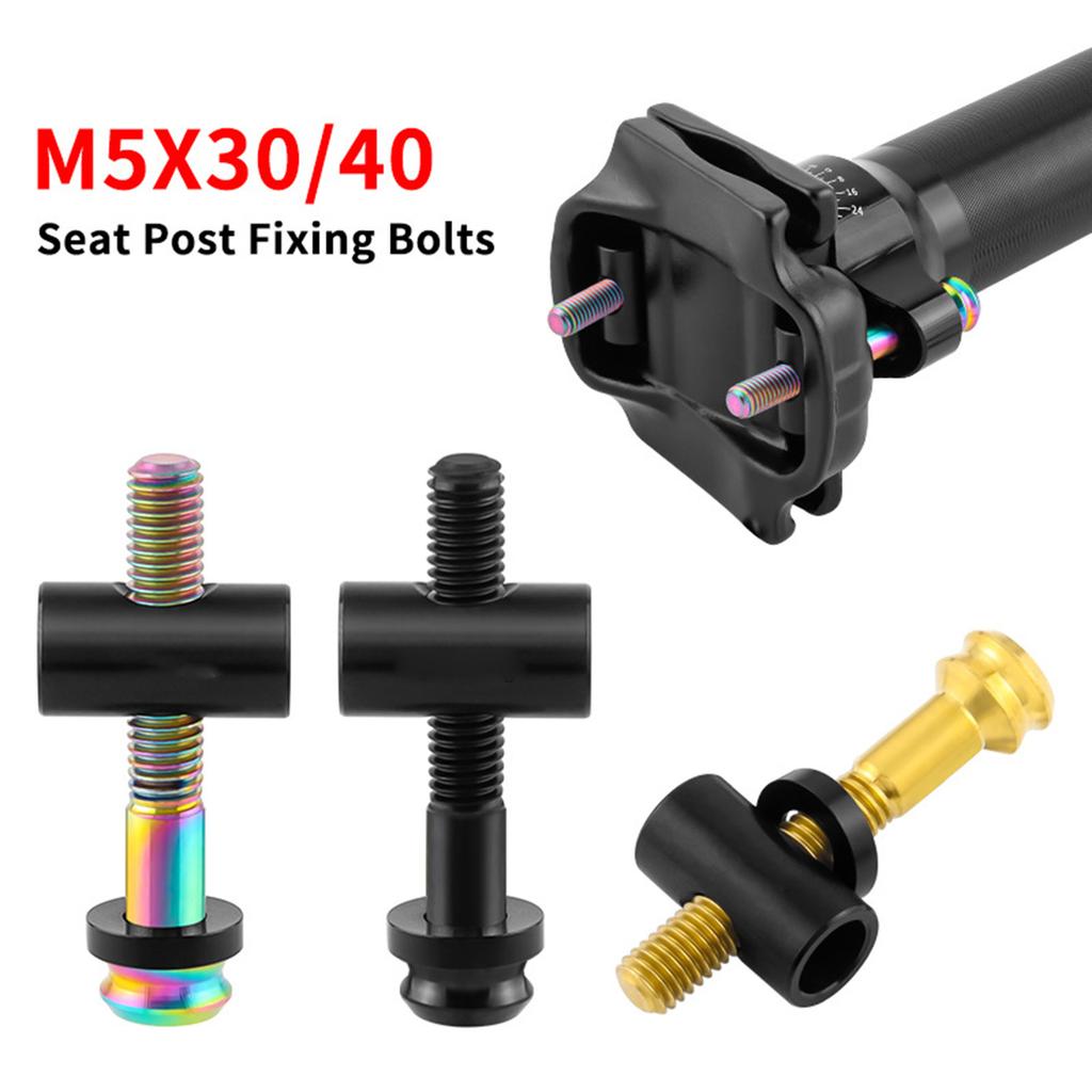 Titanlegierung Sattelstützenschraube 5x30/40mm Fahrräder Sattelstangenschraube Universals Sattelstütze Fahrradschrauben Einfach zu installieren