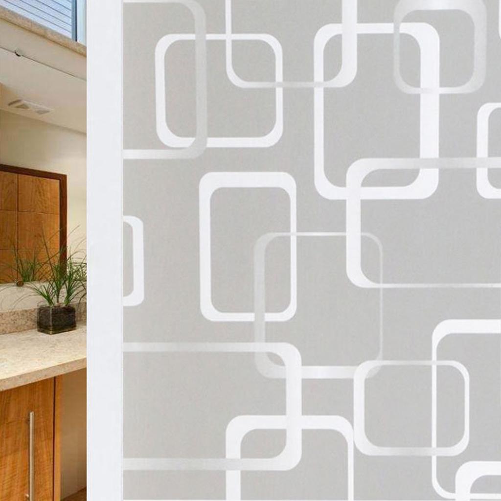 Window Privacy Film Glass WindowFilm Removable Vinyl Door Window CoveringsUV Blocking Sticker for Home Deco