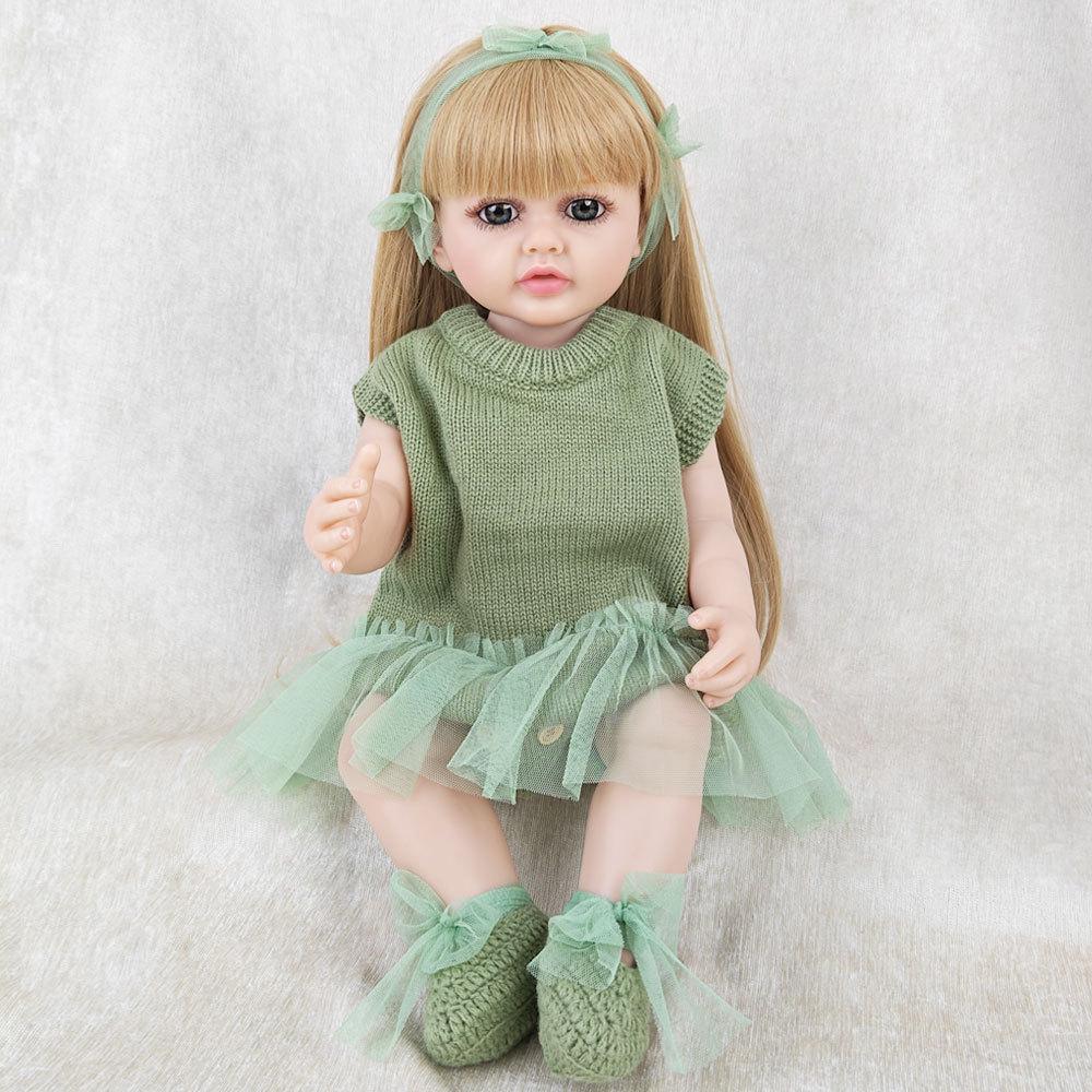 55cm Lifelike Reborn Doll Simulation Baby Soft Plastic 22 Inches Girl Toy Real Princess Children's Gift Dress Up Dolls