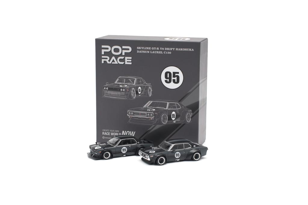 Genesis Company POP RACE LAUREL C130 TCS2025 SKYLINE V8 DRIFT TCS2025 Finished Models PR640351 PR640352 1/64 1/64 GT-R (HAKOSUKA)