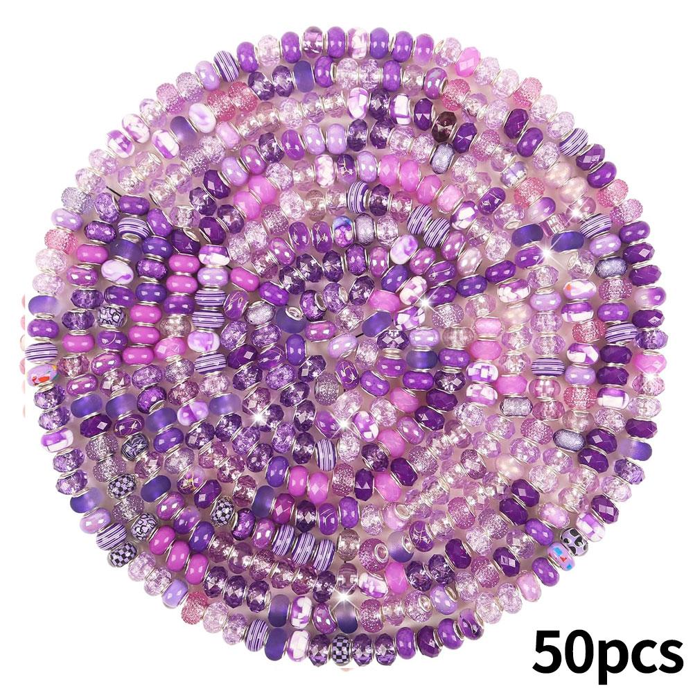 Mărgele cu găuri mari în stil european de rășină 30/50/100, margele distanțiere pentru producția de bijuterii, diverse margele mari europene libere și colorate