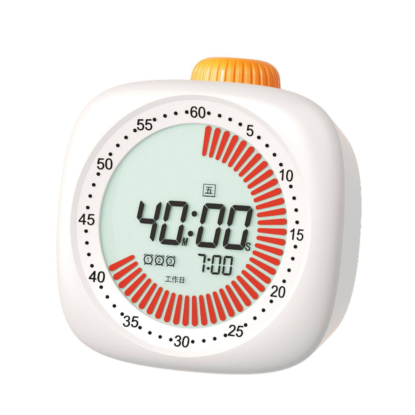 

Цифровой визуальный таймер с обратным отсчетом на 60 минут, секундомер с будильником для домашнего обучения, учебы и преподавания белый